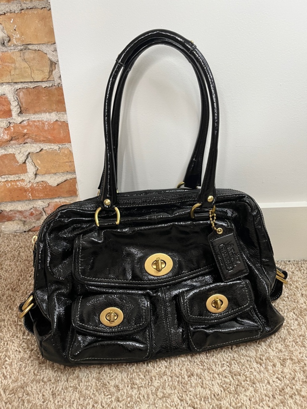 Coach Archive Limited Edition Patent Peyton Satchel 13051